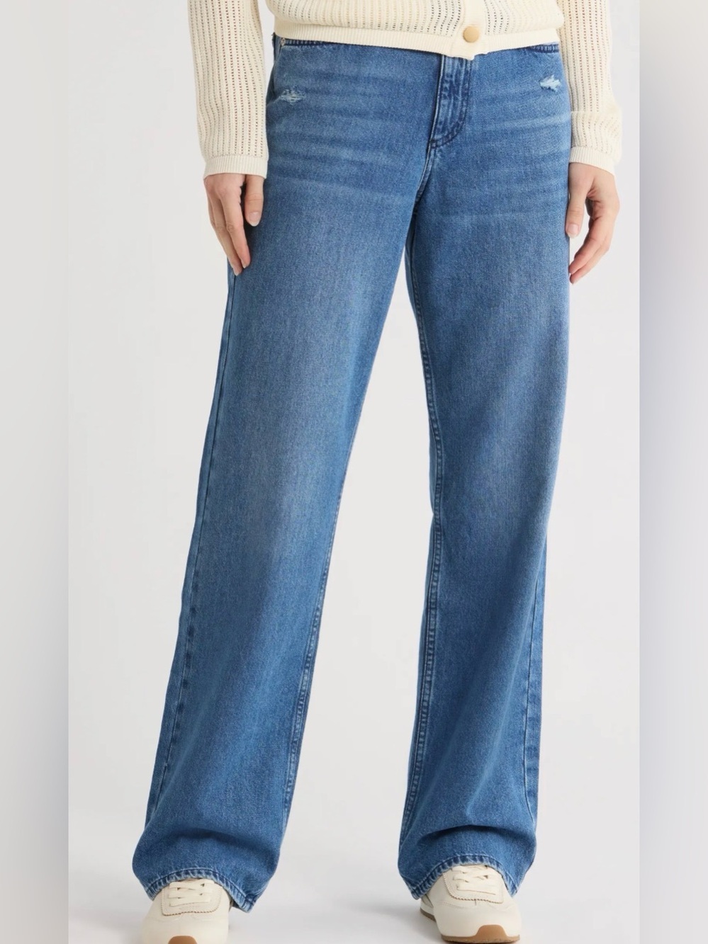 rag & bone Medium Blue Wide Leg Jeans